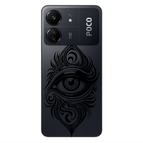 Xiaomi Poco C65 Eye patterned drawing Transparent Silicone TPU Θήκη