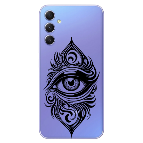 Samsung A15 5G Eye patterned drawing Transparent Silicone TPU Θήκη