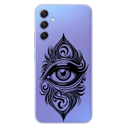 Samsung A16 Eye patterned drawing Transparent Silicone TPU Θήκη