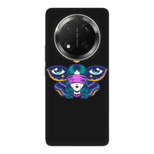 Honor Magic 7 Lite Eye in my ear Black Colored Silicone TPU Θήκη