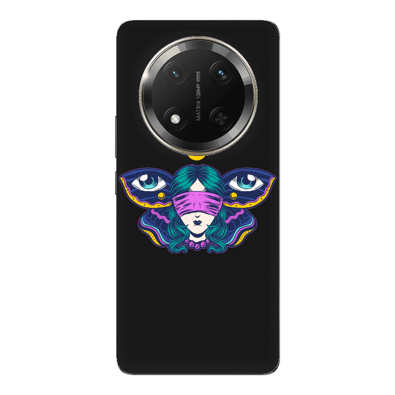 Honor Magic 7 Lite Eye in my ear Black Colored Silicone TPU Θήκη