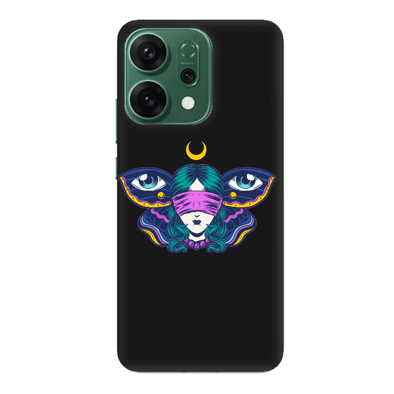 Oppo RENO 14 Eye in my ear Black Colored Silicone TPU Θήκη