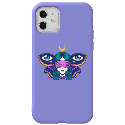 Apple iPhone 11  Eye in my ear Purple Colored Silicone TPU Θήκη