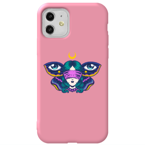 Apple iPhone 11  Eye in my ear Pink Colored Silicone TPU Θήκη