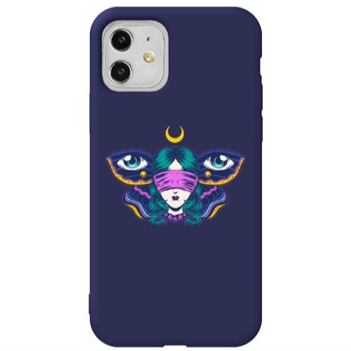 Apple iPhone 11  Eye in my ear Dark blue Colored Silicone TPU Θήκη