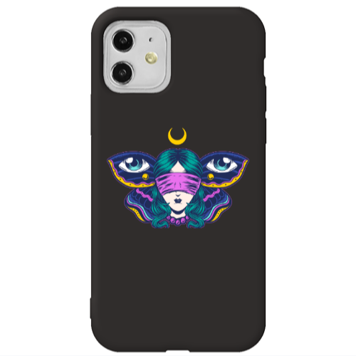 Apple iPhone 11  Eye in my ear Black Colored Silicone TPU Θήκη