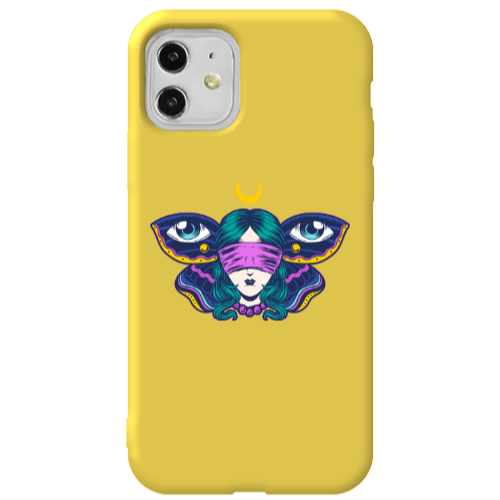 Apple iPhone 11  Eye in my ear Yellow Colored Silicone TPU Θήκη