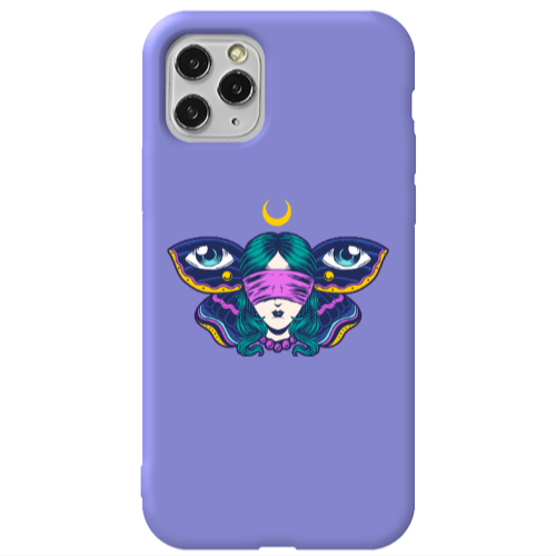 Apple iPhone 11 Pro Eye in my ear Purple Colored Silicone TPU Θήκη