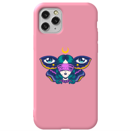 Apple iPhone 11 Pro Eye in my ear Pink Colored Silicone TPU Θήκη