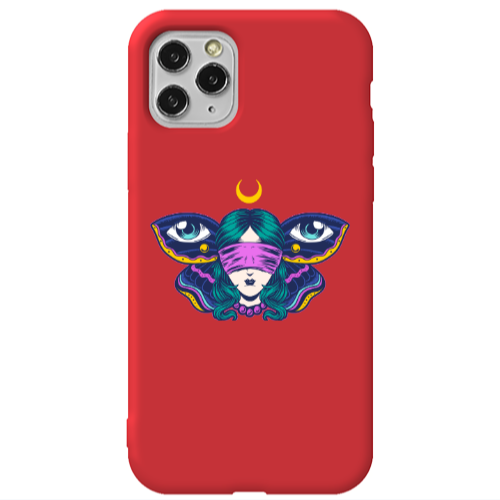 Apple iPhone 11 Pro Eye in my ear Red Colored Silicone TPU Θήκη
