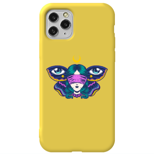Apple iPhone 11 Pro Eye in my ear Yellow Colored Silicone TPU Θήκη