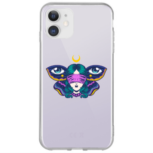 Apple iPhone 12 Eye in my ear Transparent Silicone TPU Θήκη