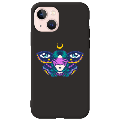 Apple iPhone 13 Eye in my ear Black Colored Silicone TPU Θήκη