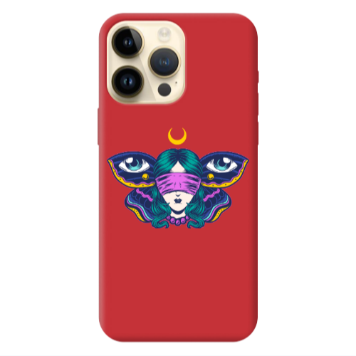 Apple iPhone 13 Pro Max Eye in my ear Red Colored Silicone TPU Θήκη