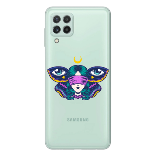 Samsung A22 4G Eye in my ear Transparent Silicone TPU Θήκη