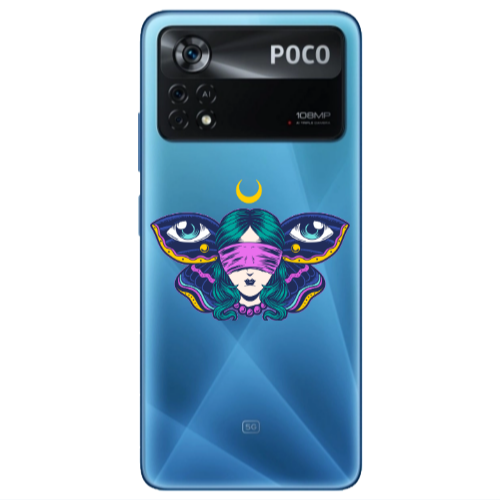 Xiaomi Poco X4 Pro Eye in my ear Transparent Silicone TPU Θήκη