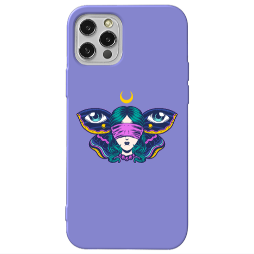 Apple iPhone 13 Pro Eye in my ear Purple Colored Silicone TPU Θήκη