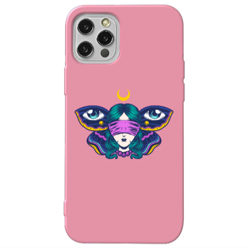 Apple iPhone 13 Pro Eye in my ear Pink Colored Silicone TPU Θήκη