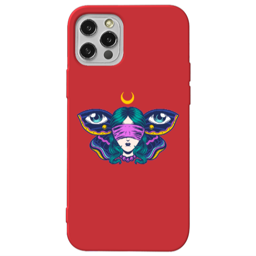 Apple iPhone 13 Pro Eye in my ear Red Colored Silicone TPU Θήκη