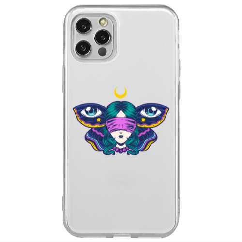Apple iPhone 12 Pro Eye in my ear Transparent Silicone TPU Θήκη