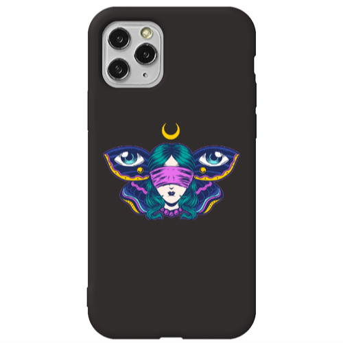 Apple iPhone 11 Pro Max Eye in my ear Black Colored Silicone TPU Θήκη