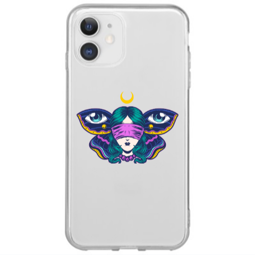 Apple iPhone 12 Mini Eye in my ear Transparent Silicone TPU Θήκη