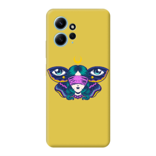Xiaomi Redmi Note 12 4G Eye in my ear Yellow Colored Silicone TPU Θήκη