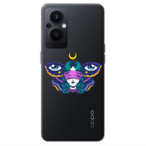 Oppo Reno 7 Lite Eye in my ear Transparent Silicone TPU Θήκη