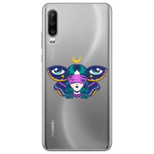 Huawei P30 Eye in my ear Transparent Silicone TPU Θήκη