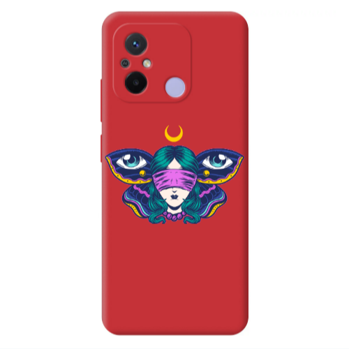 Xiaomi Redmi 12C Eye in my ear Red Colored Silicone TPU Θήκη
