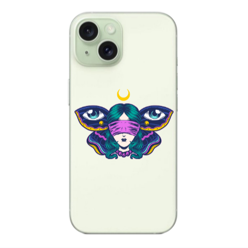 Apple iPhone 15 Eye in my ear Transparent Silicone TPU Θήκη