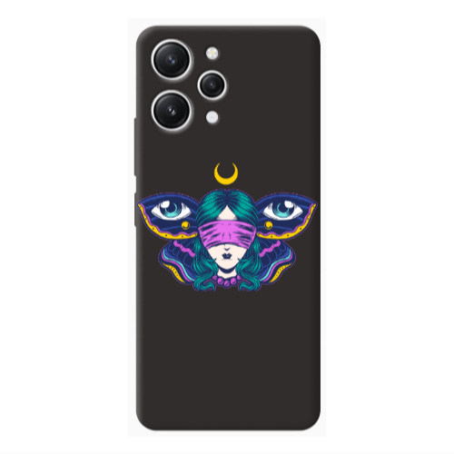 Xiaomi Redmi 12 Eye in my ear Black Colored Silicone TPU Θήκη