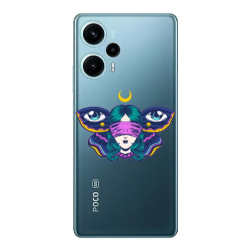 Xiaomi Poco F5 Eye in my ear Transparent Silicone TPU Θήκη