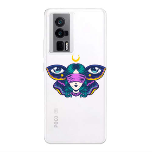 Xiaomi Poco F5 Pro Eye in my ear Transparent Silicone TPU Θήκη