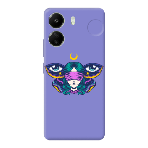 Xiaomi Redmi 13C Eye in my ear Purple Colored Silicone TPU Θήκη