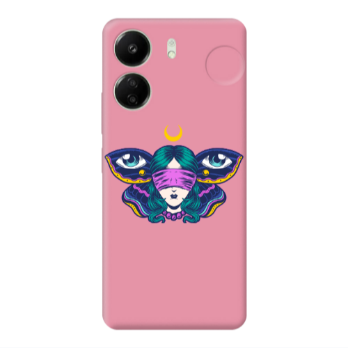 Xiaomi Redmi 13C Eye in my ear Pink Colored Silicone TPU Θήκη