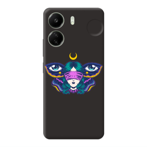 Xiaomi Redmi 13C Eye in my ear Black Colored Silicone TPU Θήκη