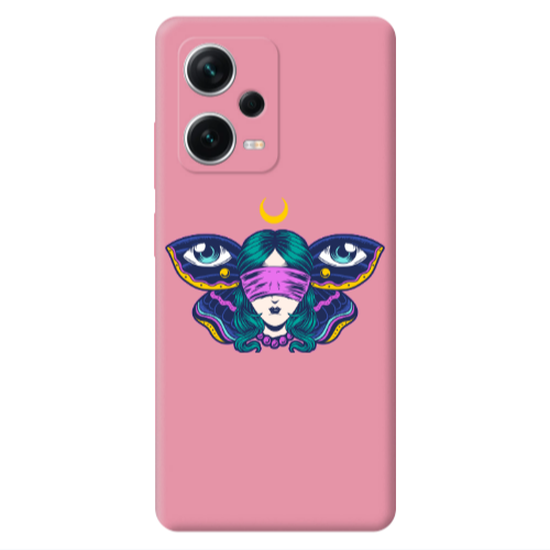 Xiaomi Poco X5 Eye in my ear Pink Colored Silicone TPU Θήκη