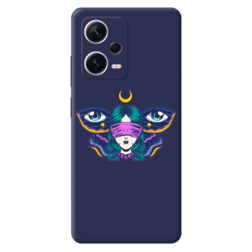Xiaomi Poco X5 Eye in my ear Dark blue Colored Silicone TPU Θήκη