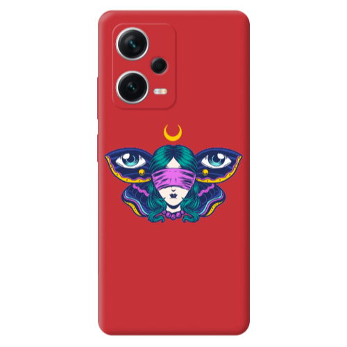 Xiaomi Poco X5 Eye in my ear Red Colored Silicone TPU Θήκη
