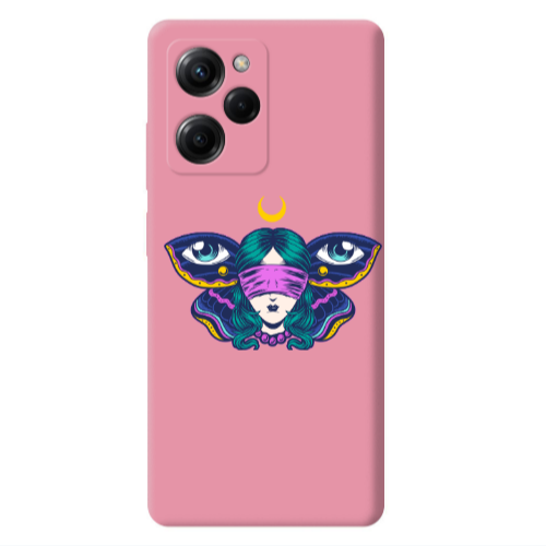 Xiaomi Poco X5 Pro Eye in my ear Pink Colored Silicone TPU Θήκη