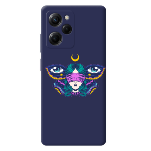 Xiaomi Poco X5 Pro Eye in my ear Dark blue Colored Silicone TPU Θήκη