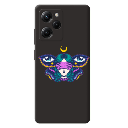 Xiaomi Poco X5 Pro Eye in my ear Black Colored Silicone TPU Θήκη