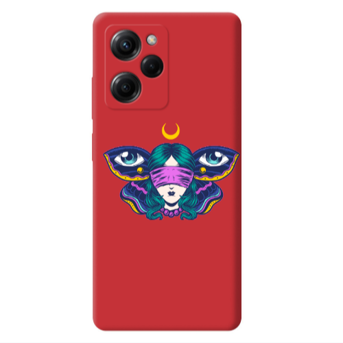 Xiaomi Poco X5 Pro Eye in my ear Red Colored Silicone TPU Θήκη