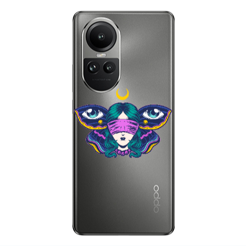 Oppo Reno10 5G Eye in my ear Transparent Silicone TPU Θήκη