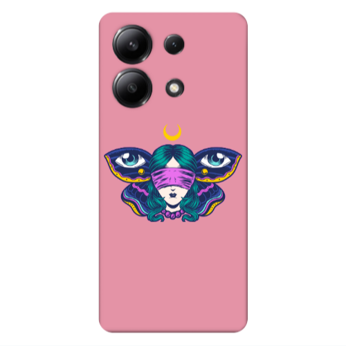 Xiaomi Redmi Note 13 4G Eye in my ear Pink Colored Silicone TPU Θήκη