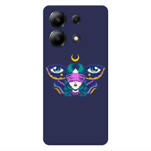 Xiaomi Redmi Note 13 4G Eye in my ear Dark blue Colored Silicone TPU Θήκη