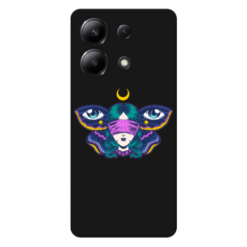 Xiaomi Redmi Note 13 4G Eye in my ear Black Colored Silicone TPU Θήκη