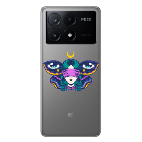 Xiaomi Poco X6Pro 5G Eye in my ear Transparent Silicone TPU Θήκη