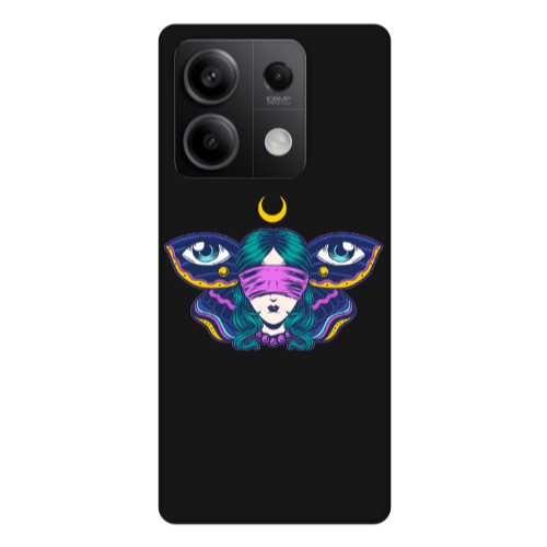 Xiaomi Redmi Note 13Pro 5G Eye in my ear Black Colored Silicone TPU Θήκη